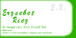 erzsebet ricz business card